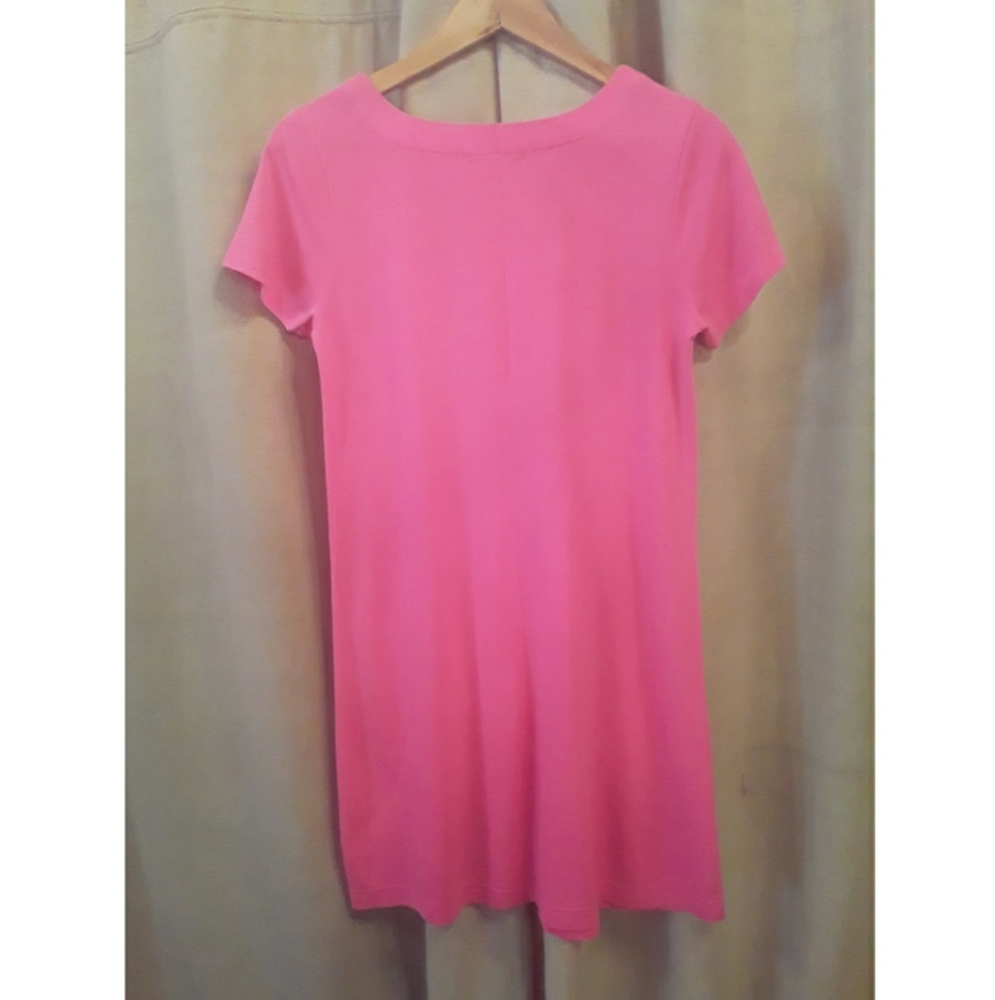 Neon pink tshirt mini dress